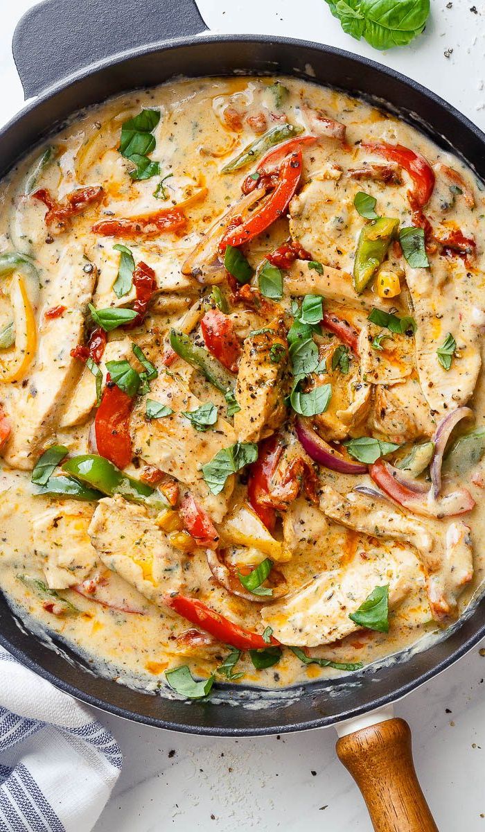 Creamy Garlic Pesto Chicken