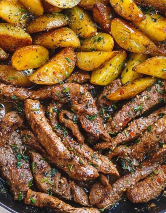 Garlic Butter Steak and Potatoes Skillet