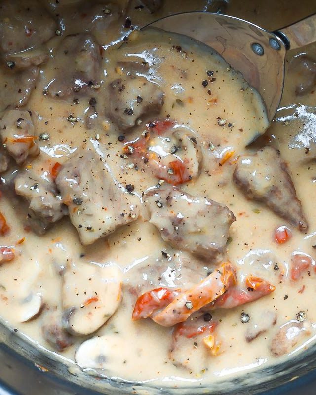 Instant Pot Creamy Beef Stroganoff - #recipe by #eatwell101 - https://www.eatwell101.com/instant-pot-beef-stroganoff-recipe