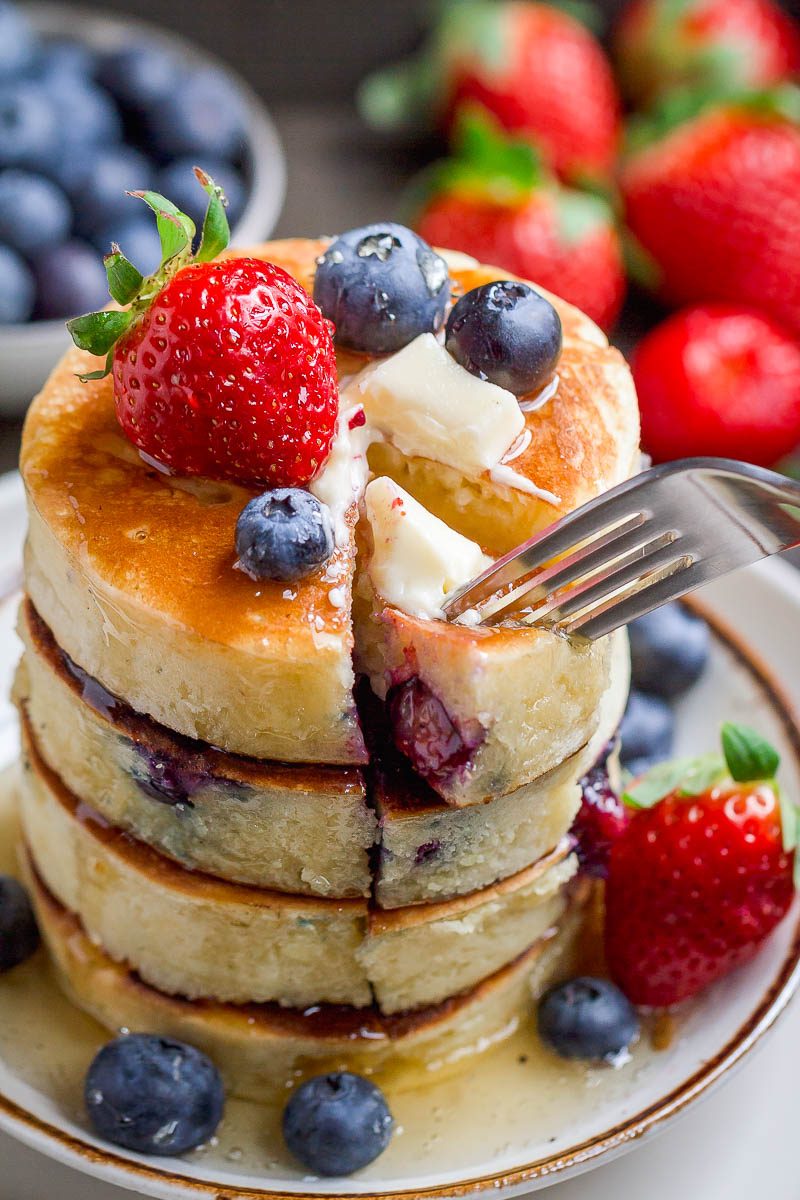 Lemon Blueberry Pancakes recipe