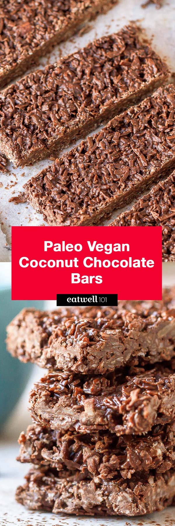 2-Ingredient Paleo Vegan Coconut Chocolate Bar - These deliciously indulgent bars are cheaper than storebought and take only 5 minutes to whip up! 