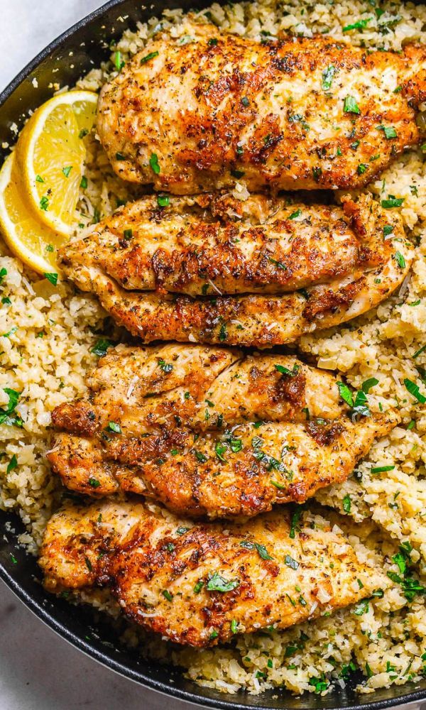 Garlic Butter Chicken with Cauliflower Rice