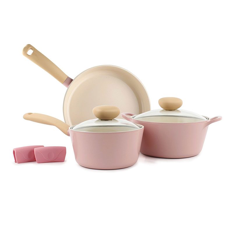 Retro 5-Piece Ceramic Non-Stick Cookware Set — Eatwell101