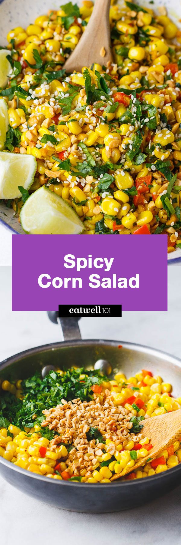 Spicy Corn Salad - Easy and delicious, this corn salad is a great light lunch or side for bbq and grilling.