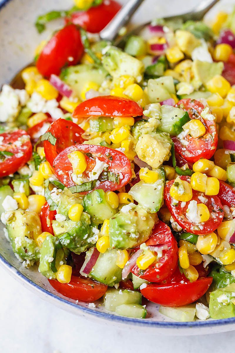 Avocado Feta Corn Salad Recipe — Eatwell101