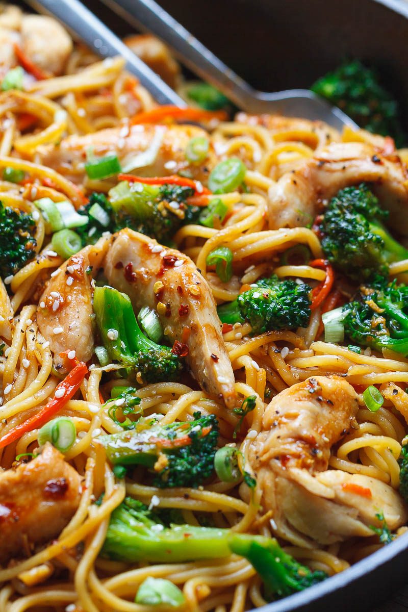 15 Minute Chicken Stir Fry Noodles Eatwell101