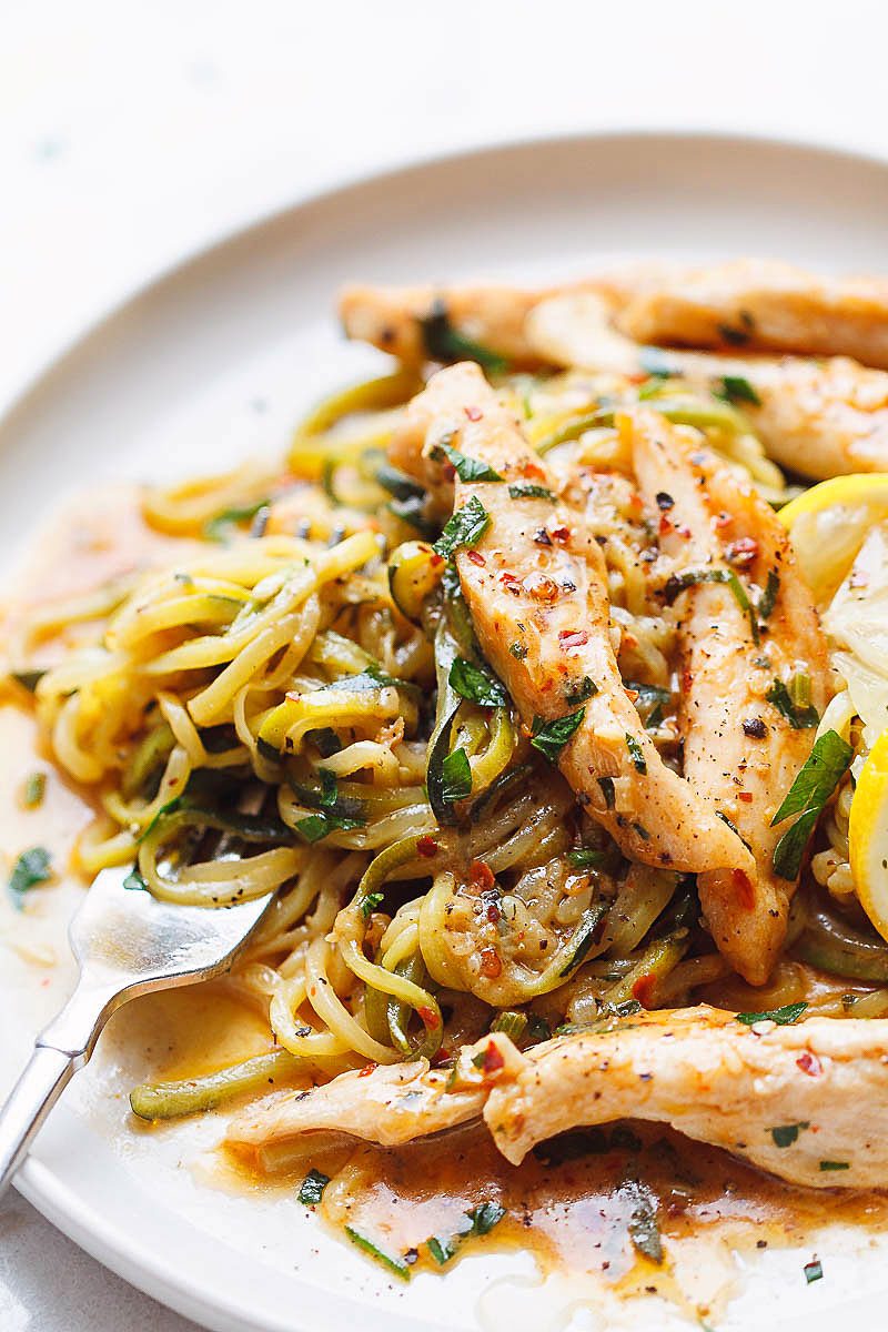 Cowboy Butter Chicken and Zucchini Noodles - #eatwell101 #recipe #keto #paleo #lowcarb #glutenfree #chicken - This GORGEOUS 15-minute paleo dinner idea is simple, easily customizable and pretty much fail-proof.