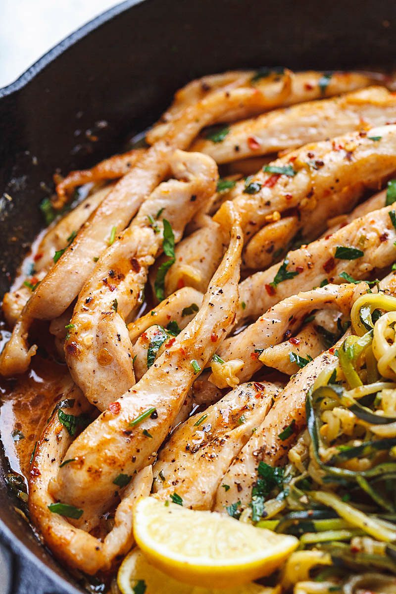 Cowboy Butter Chicken and Zucchini Noodles - #eatwell101 #recipe #keto #paleo #lowcarb #glutenfree #chicken - This GORGEOUS 15-minute paleo dinner idea is simple, easily customizable and pretty much fail-proof.