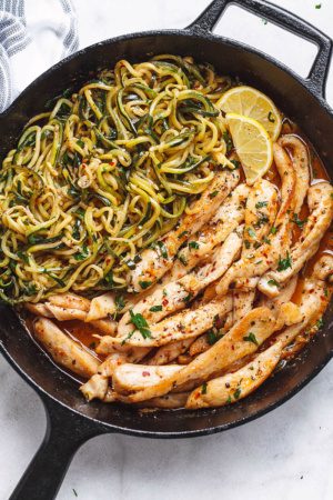 Cowboy Butter Chicken with Zucchini Noodles (15-Minute)