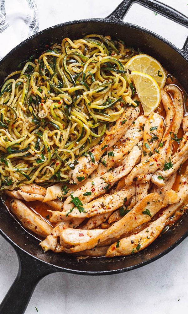 Cowboy Butter Chicken with Zucchini Noodles (15-Minute)