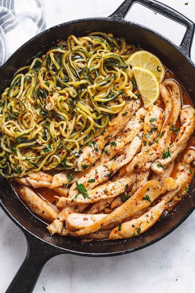 Cowboy Butter Chicken with Zucchini Noodles (15-Minute)