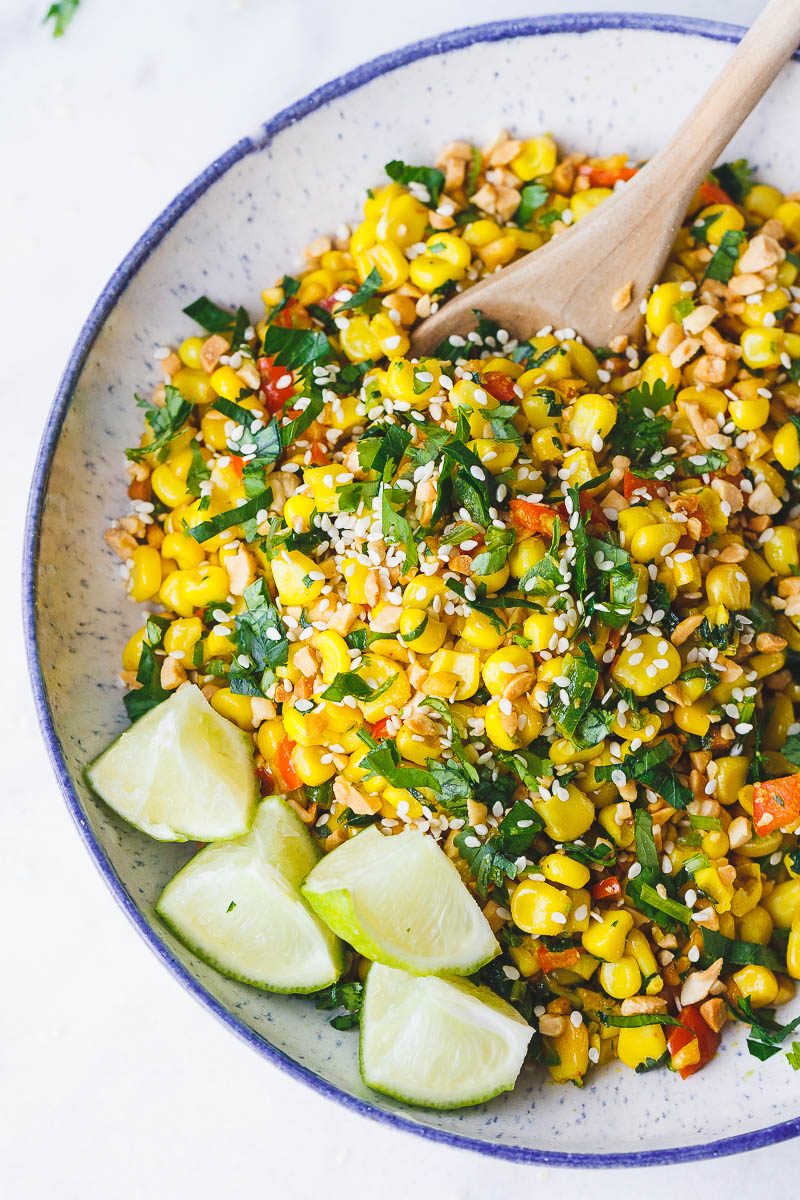 Spicy Corn Salad - Easy and delicious, this corn salad is a great light lunch or side for bbq and grilling.