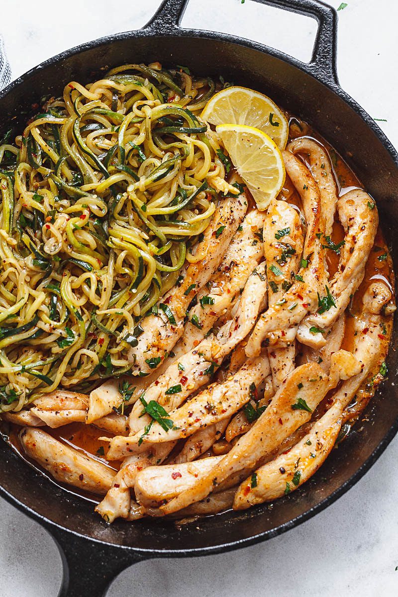 Cowboy Butter Chicken and Zucchini Noodles - #eatwell101 #recipe #keto #paleo #lowcarb #glutenfree #chicken - This GORGEOUS 15-minute paleo dinner idea is simple, easily customizable and pretty much fail-proof.