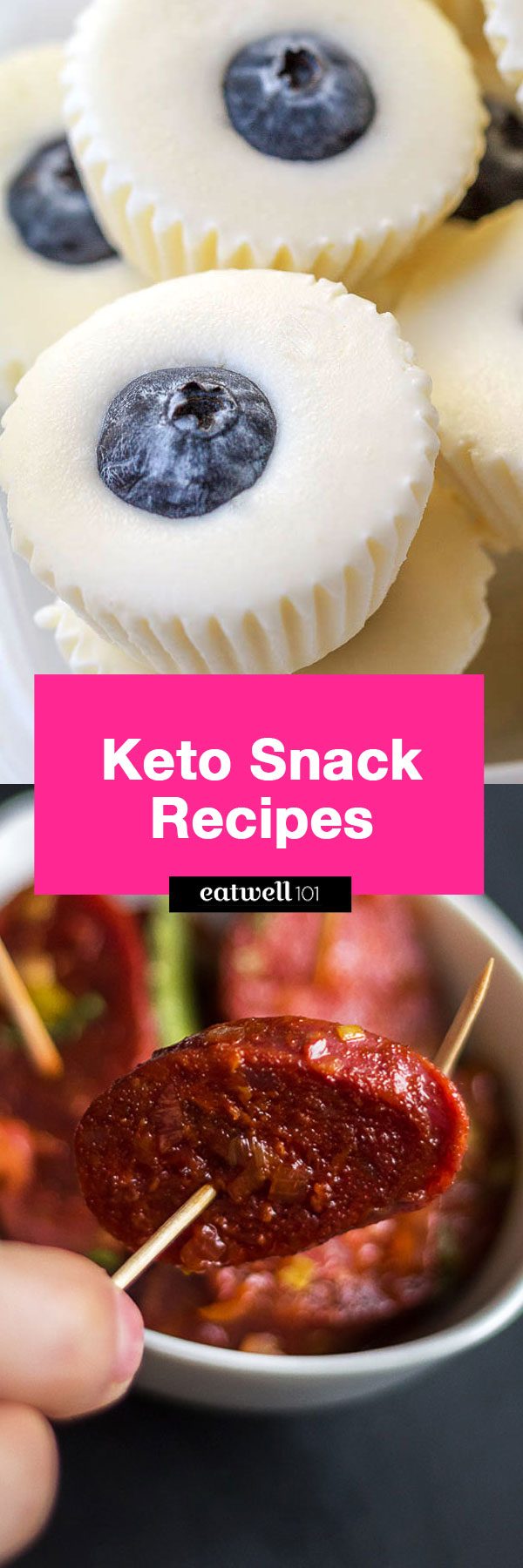 Keto snack recipes - These recipes will help you refuel with healthy fat snacks that will keep you going until dinner. 