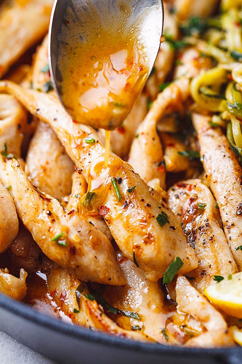 Cowboy Butter Chicken and Zucchini Noodles - #eatwell101 #recipe #keto #paleo #lowcarb #glutenfree #chicken - This GORGEOUS 15-minute paleo dinner idea is simple, easily customizable and pretty much fail-proof.