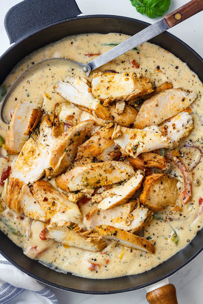 Creamy Garlic Pesto Chicken Recipe — Eatwell101