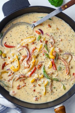 Creamy Garlic Pesto Chicken