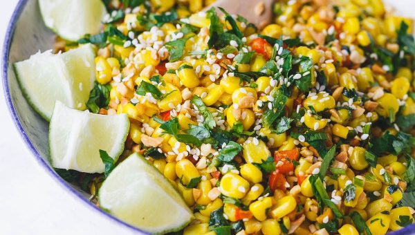 Spicy Corn Salad - #recipe by #eatwell101 - https://www.eatwell101.com/spicy-corn-salad-recipe