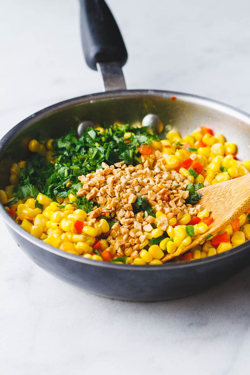 Spicy Corn Salad - Easy and delicious, this corn salad is a great light lunch or side for bbq and grilling.