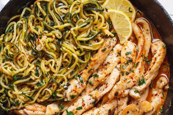 Cowboy Butter Chicken with Zucchini Noodles (15-Minute)