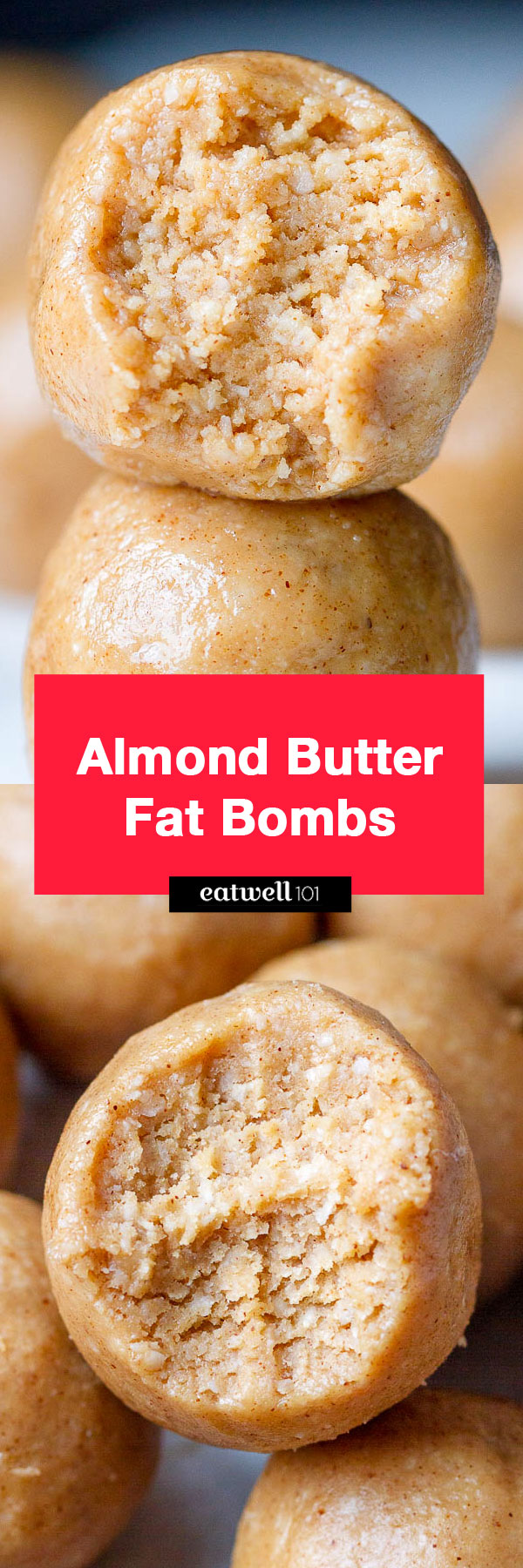 3-Ingredient Almond Butter Fat Bombs - So yummy! These little low carb, keto snacks help reduce sugar and carb cravings.