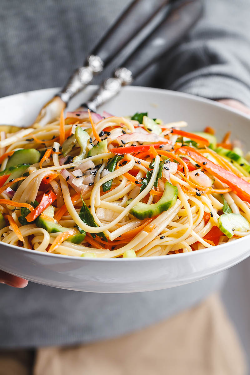 Asian Noodle Salad Recipe with the Best Ever Ginger Vinaigrette – Asian