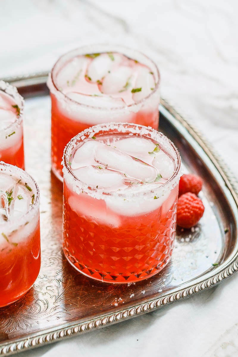 Raspberry Basil Margarita - A sweet, tart and refreshing cocktail that tastes like sunshine in a glass!