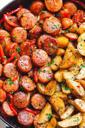 Smoked Sausage and Potato Skillet (20-Minute )
