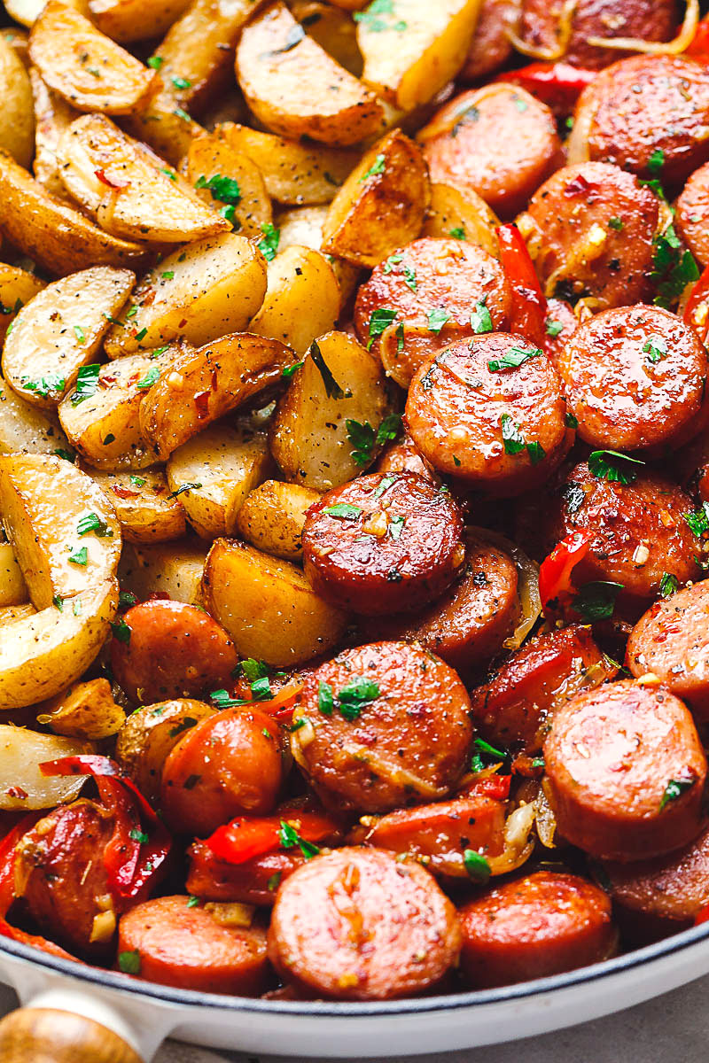 Easy Sausage and Potato Skillet - Laughing Spatula