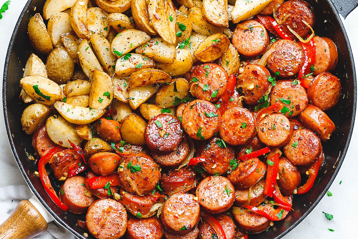 Smoked Sausage And Potato Skillet