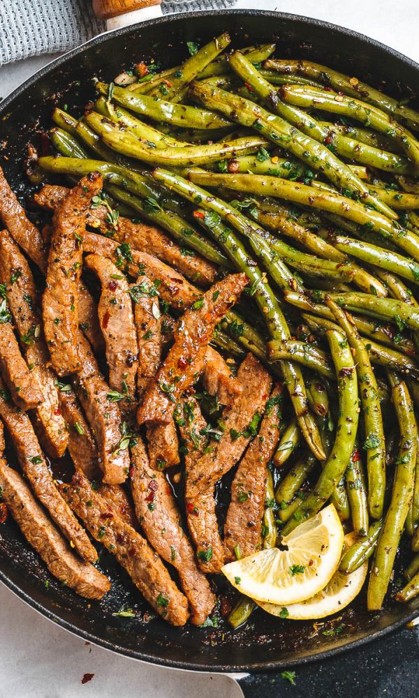 Garlic Butter Steak and Green Beans
