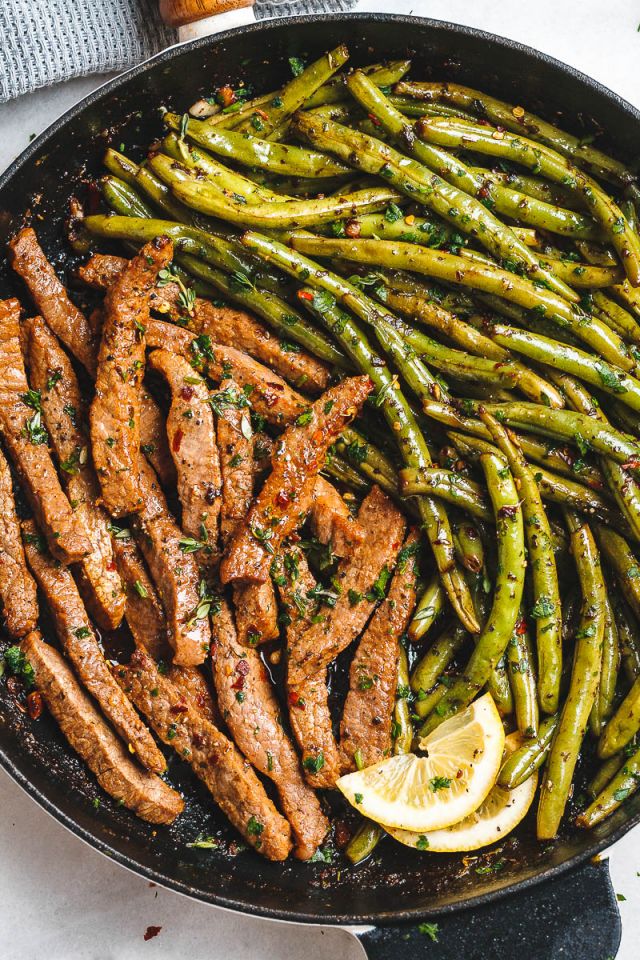 Garlic Butter Steak and Green Beans