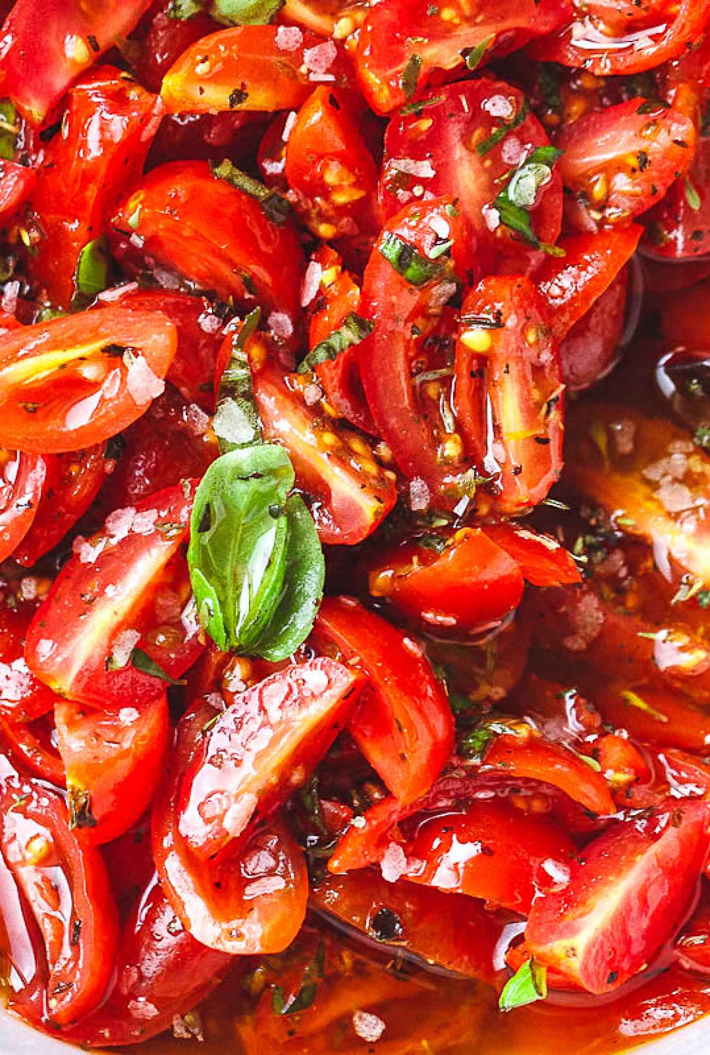 Marinated Cherry Tomato Salad - #recipe by #eatwell101 - https://www.eatwell101.com/marinated-cherry-tomato-salad-recipe