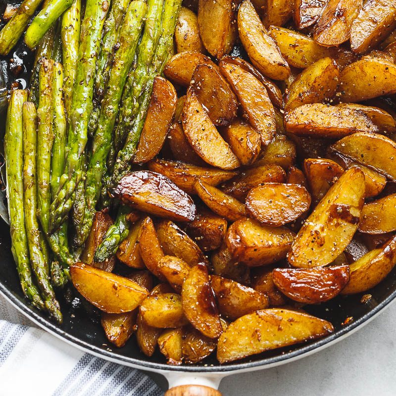 Balsamic Baby Potatoes With Asparagus Recipe — Eatwell101
