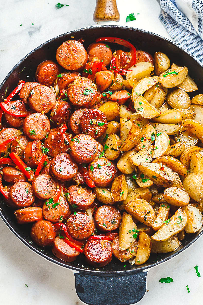 Smoked Sausage and Potato Skillet Recipe – Smoked Sausage Recipe ...