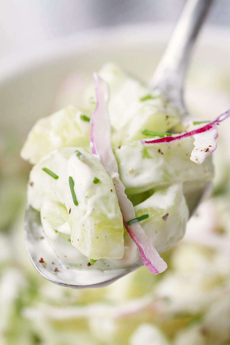 Creamy Cucumber Salad Recipe — Eatwell101