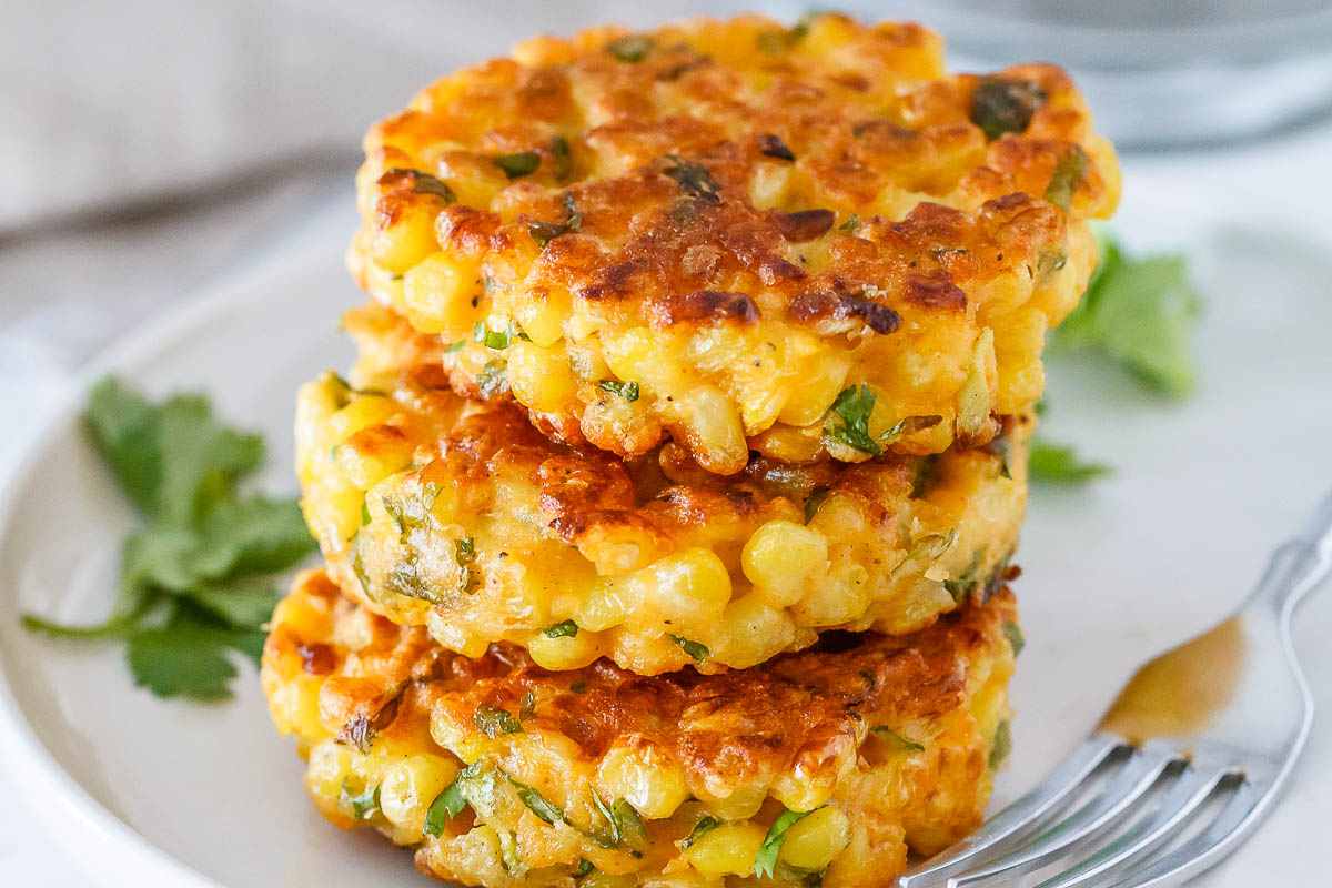 Cheesy Corn Fritters