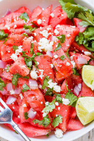 Cilantro Lime Watermelon Salad