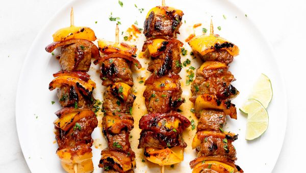 Grilled Steak Kabobs - #recipe by #eatwell101 - https://www.eatwell101.com/grilled-steak-kabobs-recipe