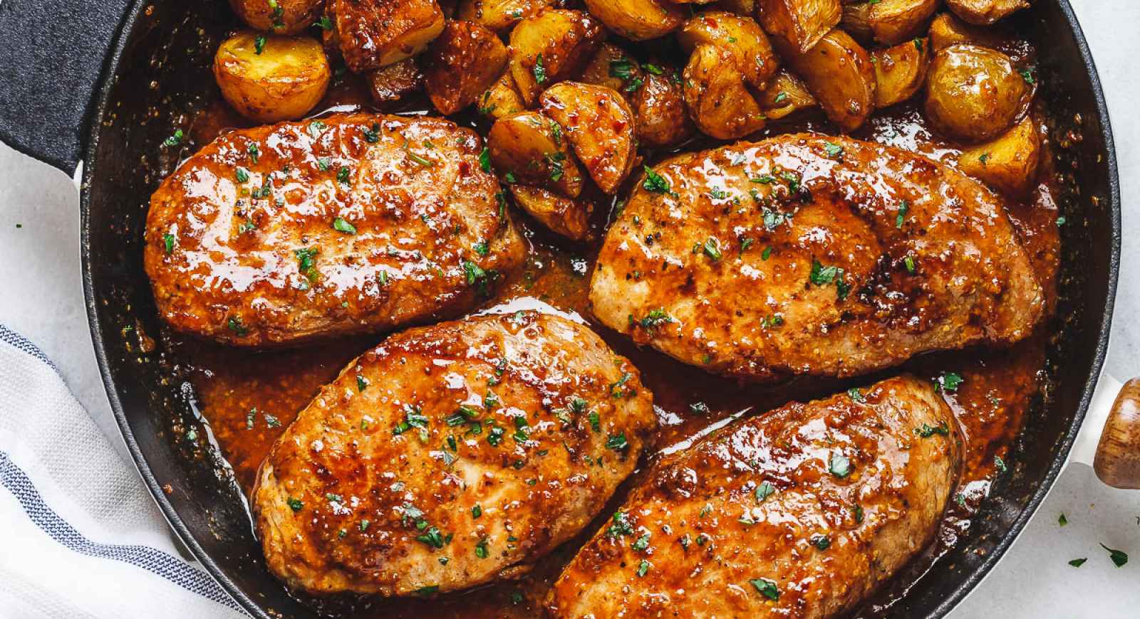 Honey Mustard Pork Chops And Potatoes Recipe Pork Chops And Potatoes Recipe Eatwell101