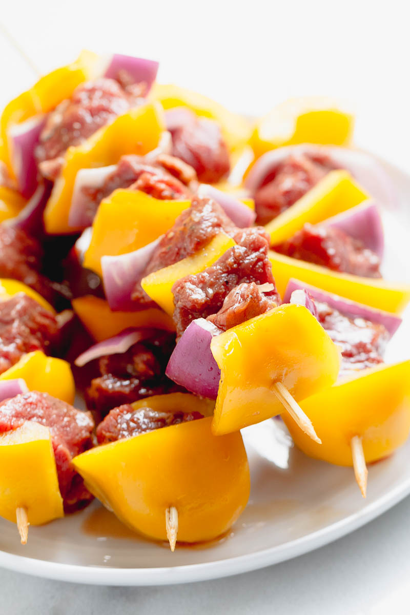 Grilled Steak Kabobs - Crazy juicy, and so delicious. Each tender morsel just melts in your mouth and explodes with flavor.