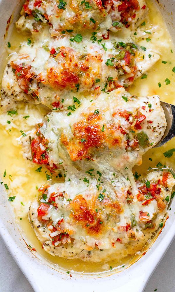 Cheesy Salsa Chicken Casserole