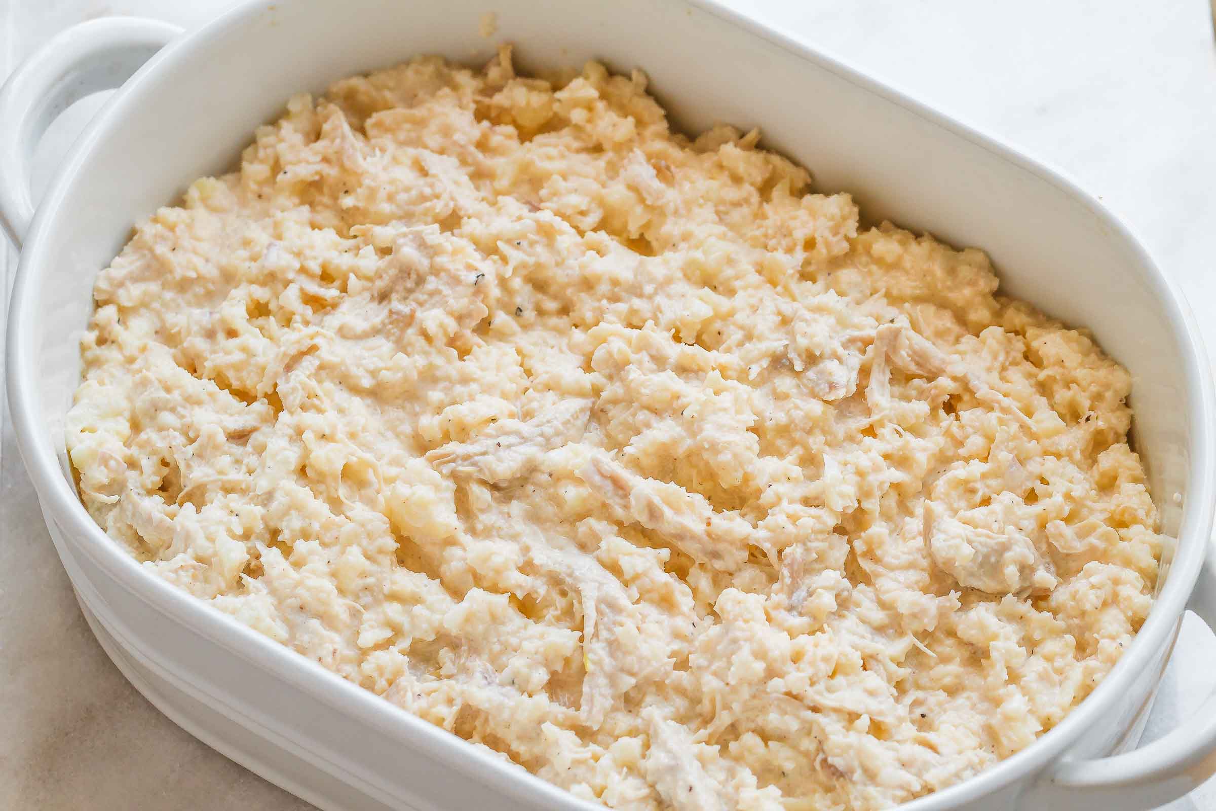 how to bake chicken cauliflower casserole in the oven