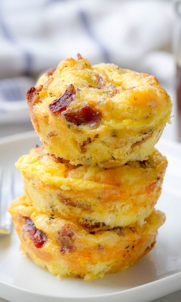 Cheesy Bacon Egg Muffins