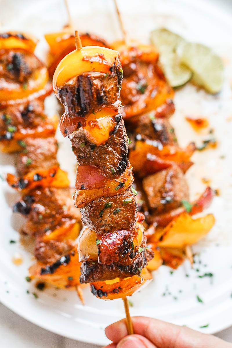 Grilled Steak Kabobs - Crazy juicy, and so delicious. Each tender morsel just melts in your mouth and explodes with flavor.