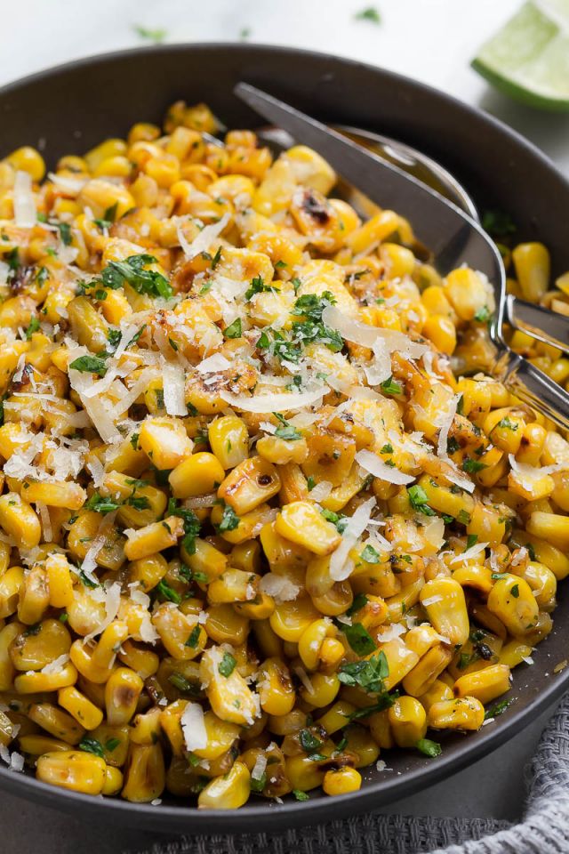 Grilled Corn with Garlic and Parmesan