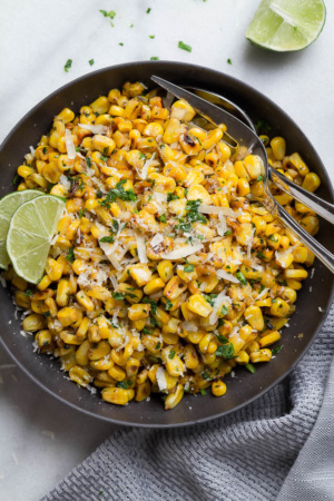 Grilled Corn with Garlic and Parmesan