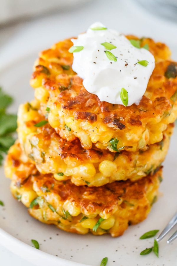 Cheesy Corn Fritters Recipe — Eatwell101