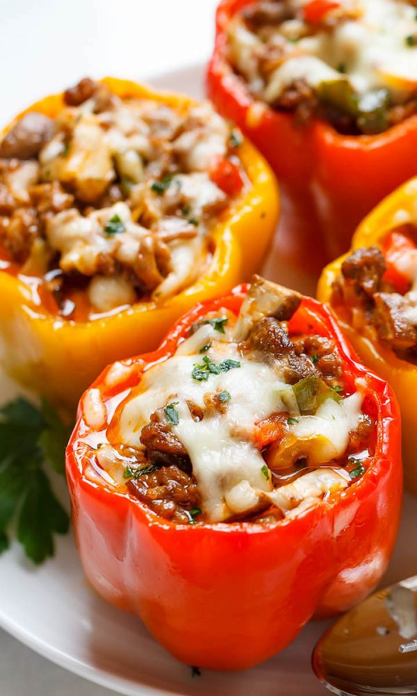 Cheese Steak Stuffed Peppers