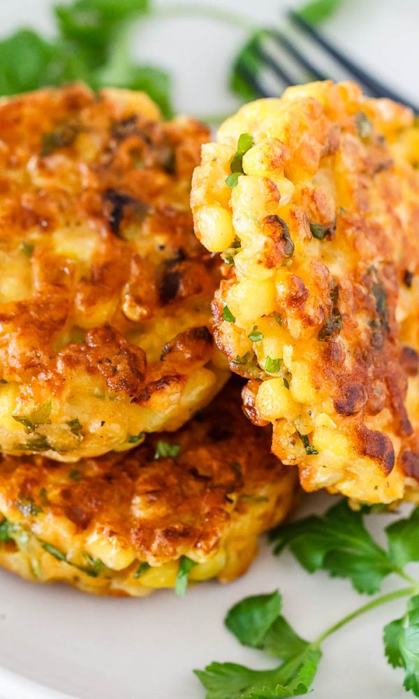 Cheesy Corn Fritters